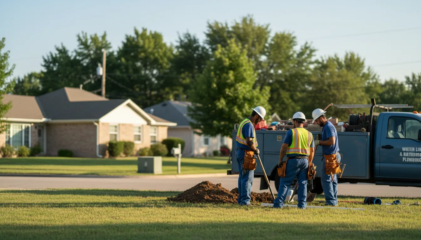 Residential water line and bathroom plumbing service in Oakdale, NE